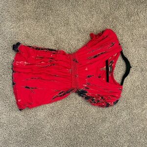 Daytrip Red and Black Blouse